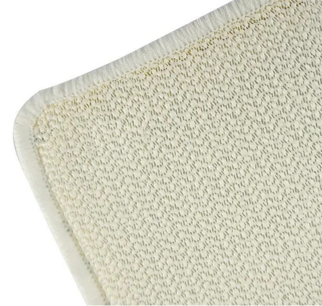 Close-up van de antislip onderkant van de verwarmde badmat