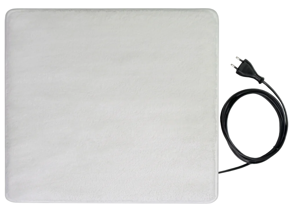 Witte verwarmde badmat 55 × 40 cm