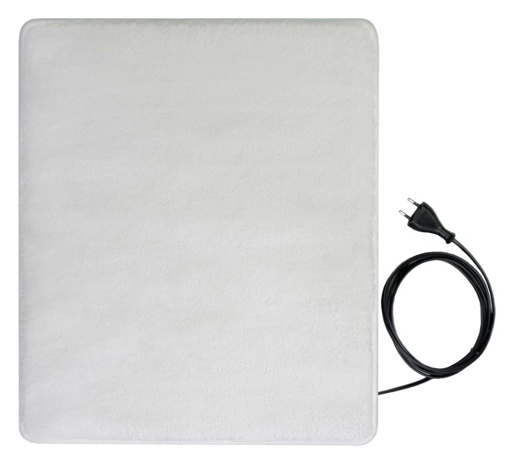 Witte verwarmde badmat 55 × 65 cm
